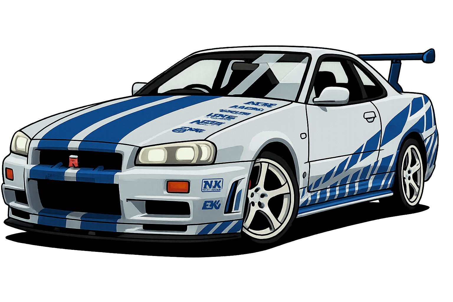 Skyline front view anime